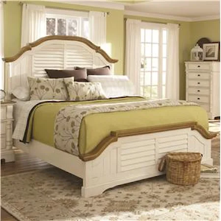 Queen Panel Bed with Shutter Detail